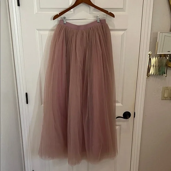 Dusty Pink Long Tutu Party Evening Tulle Skirt XXL - Picture 7 of 7